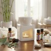 White Square Ceramic Aromatherapy Oil Burner with Bowl